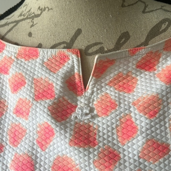 Courrèges Paris size 40 Dress Pink Paint in White Cotton - Picture 4 of 7